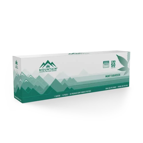 MOUNTAIN SMOKES Mint Squeeze Flavor 50mg Carton of Ten (20 Pack)