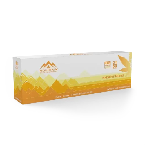 MOUNTAIN SMOKES Pineapple Squeeze Flavor 50mg Carton of Ten (20 Pack)